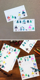 Cozyca Products コジカプロダクツ レターセット Aiko Fukawa 布川愛子 Rabbit Letter 20-143 House Letter 20-145 Neko Hana 20-163 Kusamura 20-164 美濃和紙 便箋 封筒 おしゃれ