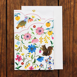 Cozyca Products コジカプロダクツ Aiko Fukawa 布川愛子 バースデーカード Hide and Seek リス 27-043 BOTANICAL GARDEN 猫 27-044 バースデイカード 箔押し おしゃれ かわいい