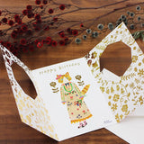 Cozyca Products コジカプロダクツ Aiko Fukawa 布川愛子 バースデーカード Hide and Seek リス 27-043 BOTANICAL GARDEN 猫 27-044 バースデイカード 箔押し おしゃれ かわいい