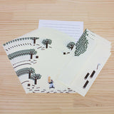 Cozyca Products コジカプロダクツ レターセット ネクタイ ねこを探しています 20-275 ちょっと休憩 20-276 美濃和紙 便箋 封筒 おしゃれ