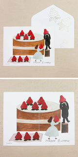 Cozyca Products コジカプロダクツ ネクタイ バースデーカード いちごのケーキ 27-049 チューリップ 27-050 おしゃれ かわいい