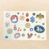 Cozyca Products コジカプロダクツ Aiko Fukawa 布川愛子 ポストカード 箔押し brooch 25-429 raindrops 25-430 festival 25-431 charm 25-432 amulet 25-433 おしゃれ かわいい