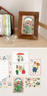 Cozyca Products コジカプロダクツ Aiko Fukawa 布川愛子 ポストカード 箔押し brooch 25-429 raindrops 25-430 festival 25-431 charm 25-432 amulet 25-433 おしゃれ かわいい