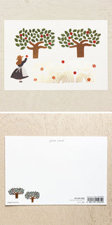 Cozyca Products コジカプロダクツ ネクタイ ポストカード 箔押し りんご畑 25-434 気球 25-435 自転車 25-436 雨が降りそう 25-437 おはな柄の傘 25-438 おしゃれ かわいい