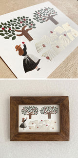 Cozyca Products コジカプロダクツ ネクタイ ポストカード 箔押し りんご畑 25-434 気球 25-435 自転車 25-436 雨が降りそう 25-437 おはな柄の傘 25-438 おしゃれ かわいい