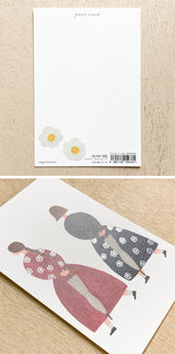 Cozyca Products コジカプロダクツ ネクタイ ポストカード 箔押し りんご畑 25-434 気球 25-435 自転車 25-436 雨が降りそう 25-437 おはな柄の傘 25-438 おしゃれ かわいい