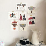 Cozyca Products コジカプロダクツ ネクタイ ポストカード 箔押し りんご畑 25-434 気球 25-435 自転車 25-436 雨が降りそう 25-437 おはな柄の傘 25-438 おしゃれ かわいい