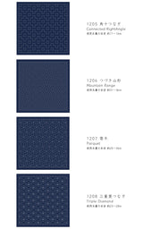 DARUMA 刺し子ふきん 模様刺し 伝統柄 紺