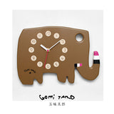 人気絵本作家 五味太郎デザイン 直筆サイン入り限定モデル GOMI TARO オリジナル時計 ゾウ ブラウン MADE IN JAPAN お取り寄せ