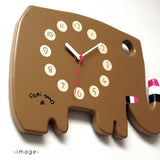 人気絵本作家 五味太郎デザイン 直筆サイン入り限定モデル GOMI TARO オリジナル時計 ゾウ ブラウン MADE IN JAPAN お取り寄せ