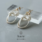 hare 結びの耳飾り 水引バンド ピアス イヤリング 水引 ハレ 飾り アクセサリー 装身具 日本 文化 作家 HARE Earrings Accessory Mizuhiki MU-E4(C) MU-E4(E)