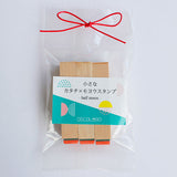 OSCOLABO スタンプ 小さな形×模様 星と月 3個セット