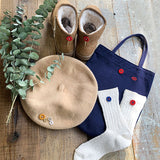 糸ボタンと糸のセット ホワイト&グレー ピンク&レッド スカイ&ブルー アイボリー&ゴールドイエロー プレゼント ギフト カワグチ KAWAGUCHI