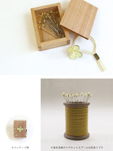 cohana コハナ 木箱入り待針 貝釦の帯留め