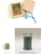 마킹 핀이있는 코하나 나무 상자 코한나 벽화 바늘 -핀 오비 자이 가이