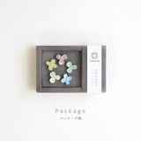 cohana 貝釦のお花のプッシュピン いろどり