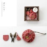 cohana コハナ Seki Mini Scissors and Mini Drawstring Pouch Set - 豆ばさみと豆巾着のセット KG-SET12