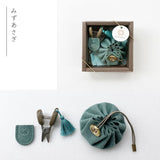 cohana コハナ Seki Mini Scissors and Mini Drawstring Pouch Set - 豆ばさみと豆巾着のセット KG-SET12