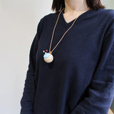 cohana とんぼ玉の待針とヒノキのピンクッションネックレスセット