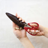 cohana コハナ 漆塗りの関の裁ちばさみ 朱塗り 革製カバー付き 日本製 赤 ステンレス 裁ち鋏 裁縫ばさみ 裁縫道具 手芸道具 かわいい おしゃれ ギフト プレゼント