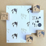 Kinotorico キノトリコ スタンプ シロ猫 ブチ猫 花畑 天使おとこのこ 天使おんなのこ hand シロうさぎ 目玉焼き はんこ かわいい ギフト 手帳 メモ ネコ ねこ