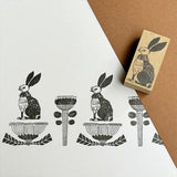 Kinotorico スタンプ キノトリコ No.12 白鳥 No.13 黒鳥 No.17 クロうさぎ うさぎ No.18 花A No.19 花B 花 レトロ クラシック はんこ かわいい ギフト 手帳 メモ メッセージスタンプ