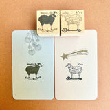 Kinotorico スタンプ キノトリコ No.25 シロひつじ No.26 クロひつじ No.30 特別の日の小鳥 No.31 アヒルparade 羊 鳥 はんこ かわいい ギフト 手帳 メモ