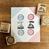 Kinotorico スタンプ キノトリコ No.34 カメ No.36 花模様チェック No.37 花模様ストライプ No.38 雨 No.40 アジサイ No.41 カタチA 梅雨 夏 はんこ かわいい ギフト