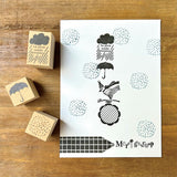 Kinotorico スタンプ キノトリコ No.34 カメ No.36 花模様チェック No.37 花模様ストライプ No.38 雨 No.40 アジサイ No.41 カタチA 梅雨 夏 はんこ かわいい ギフト