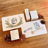 Kinotorico キノトリコ スタンプ Angel swan Angel candleはんこ かわいい おしゃれ クリスマス カード X'mas ギフト 手帳 メモ