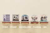 サンビー エリック eric アクリルスタンドスタンプ はんこ TOWN STAMP SNOWGLOBE Pudding INK 飾れる メモ 手帳 ギフト かわいい