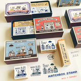 エリック eric マッチ箱スタンプ 文具店 ERIC-MC-B ON MY DESK ERIC-MC-D 喫茶店 ERIC-MC-K はんこ サンビー メモ アイコン 文具 予定 手帳 ギフト かわいい