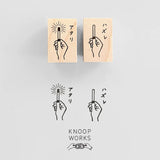 クノープワークス KNOOPWORKS スタンプ はんこ スタンプ2個セット アタリ・ハズレ くじ 籤 三角くじ 手帳 ギフト