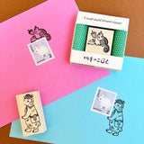 切手のこびと スタンプ animal アニマルシリーズ クマ AN-01 ペリカン AN-02 ハリネズミ AN-03 リスとモグラ AN-04 なまけもの AN-05 はんこ かわいい