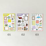 切手のこびと シール Masking sticker series