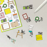 切手のこびと シール Masking sticker series