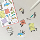 切手のこびと シール Masking sticker series