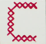 OSCOLABO スタンプ クロスステッチのアルファベット 単品 A to N