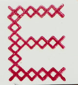 OSCOLABO スタンプ クロスステッチのアルファベット 単品 A to N