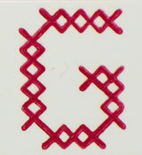 OSCOLABO スタンプ クロスステッチのアルファベット 単品 A to N