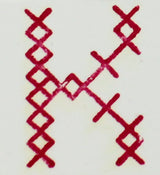 OSCOLABO スタンプ クロスステッチのアルファベット 単品 A to N