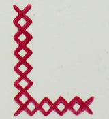 OSCOLABO スタンプ クロスステッチのアルファベット 単品 A to N