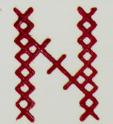 OSCOLABO スタンプ クロスステッチのアルファベット 単品 A to N