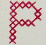 OSCOLABO スタンプ クロスステッチのアルファベット 単品 O to Z