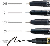 ZIG Cartoonist MANGAKA ミリペン 黒5色セット