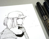 ZIG Cartoonist MANGAKA ミリペン 黒8本セット