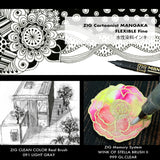 くれたけ 呉竹 Inktober 限定商品 筆ペン 5本セット インクトーバー ZIG イラストレーション ベーシックセット 3 黒 グレー ラメ IKTB-22/5V KURETAKE ジグ くれ竹 ギフト プレゼント