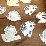 倉敷意匠 Classiky トラネコボンボン 猫ちゃん切り抜きカード 40枚セット 型抜き ダイカット カード 手描き 猫 ネコ ネコの日 ギフト プレゼント