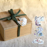 倉敷意匠 Classiky トラネコボンボン 猫ちゃんタグ 大小各2枚セット 型抜き ダイカット カード 手描き 猫 ネコ ネコの日 ギフト プレゼント