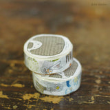 倉敷意匠 classiky マスキングテープ 絵と木工のトリノコ けものたち 1巻パック 15mm